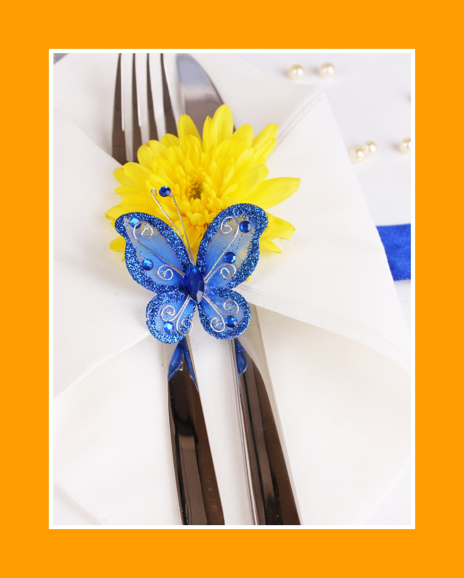 Dekoration mit Schmetterling Servietten Hochzeit
